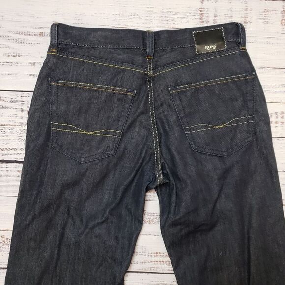 Men's Jeans by Hugo Boss stretch 32 dark wash. - Picture 4 of 12
